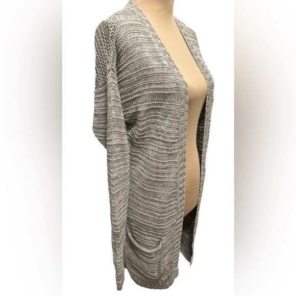 Ann Taylor Women’s Open Front Cardigan 100% Linen Knit Size Small Front Pockets. - Picture 2 of 9